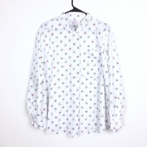 Vintage Tops - Vintage maternity novelty polar bear graphic long sleeve top size 14 novelty